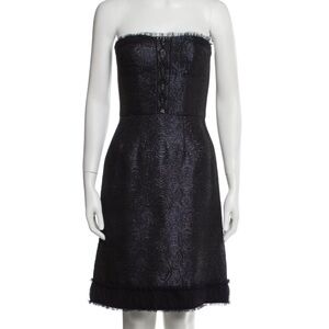 Badgley Mischka Elegant Black Strapless Dress